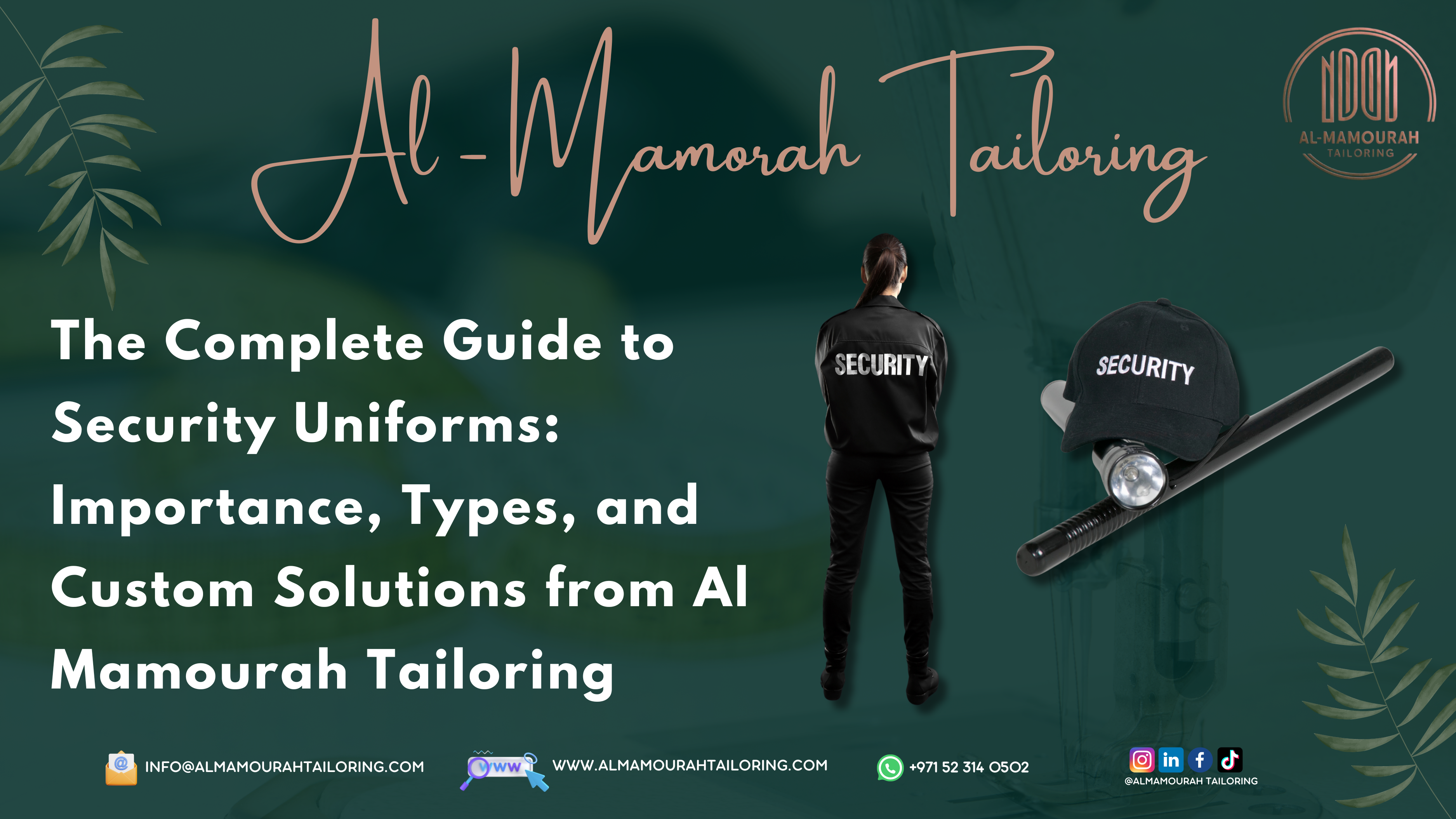 The Complete Guide to Security Uniforms: Importance, Types, and Custom Solutions from Al Mamourah Tailoring